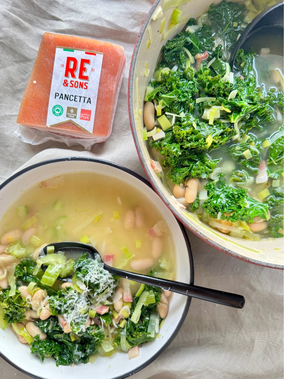 Tuscan White Bean & Pancetta Stew