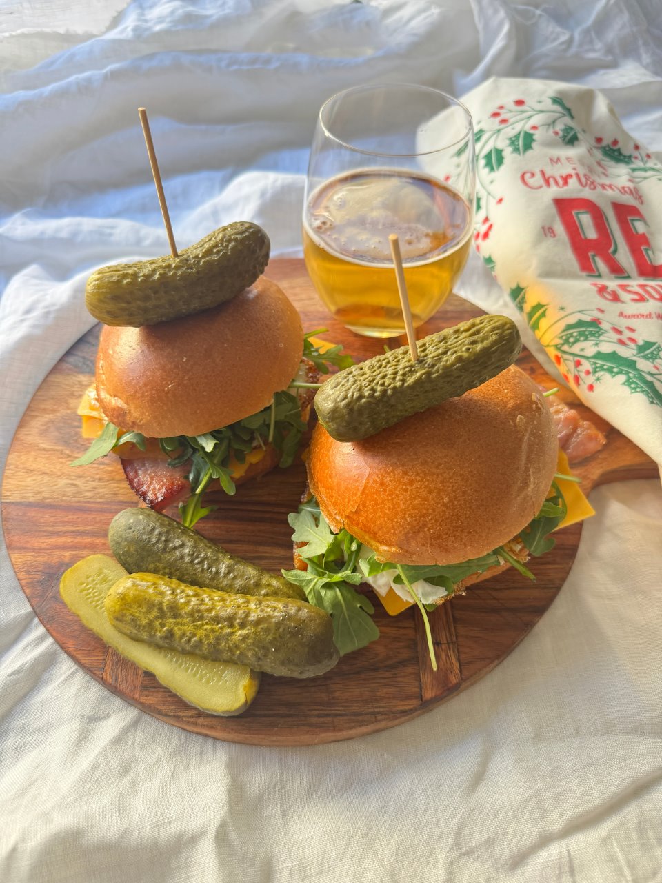 Ham, Egg & Smoky Garlic Aioli Brioche Burger